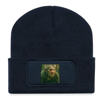 Nordische Mythologie, Kreatur, Troll - Recycelte Patch Beanie - French Navy - Vorne