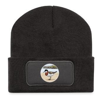 Tétras d’Odin Phalaropus lobatus - Beanie recyclé à patch - charbon - Devant