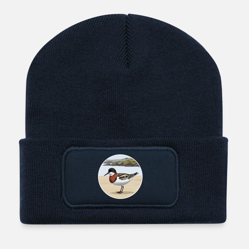 Odinshühnchen Phalaropus lobatus - Recycelte Patch Beanie - French Navy