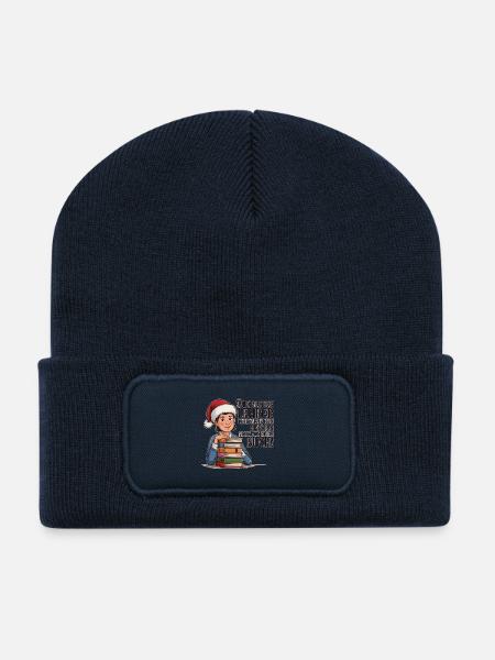 Die besten Lehrer lehren aus dem Herzen – Geschenk - Recycelte Patch Beanie - French Navy