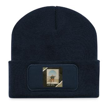 Style de vie à Amsterdam - Beanie recyclé à patch - bleu marine - Devant