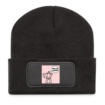 COFFEE SAYINGS FUNNY ESPRESSO - Recycled Patch Beanie - dark grey - Front