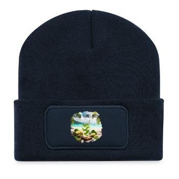 Tropical cocktail for terrace - Recycled Patch Beanie - french navy - Front