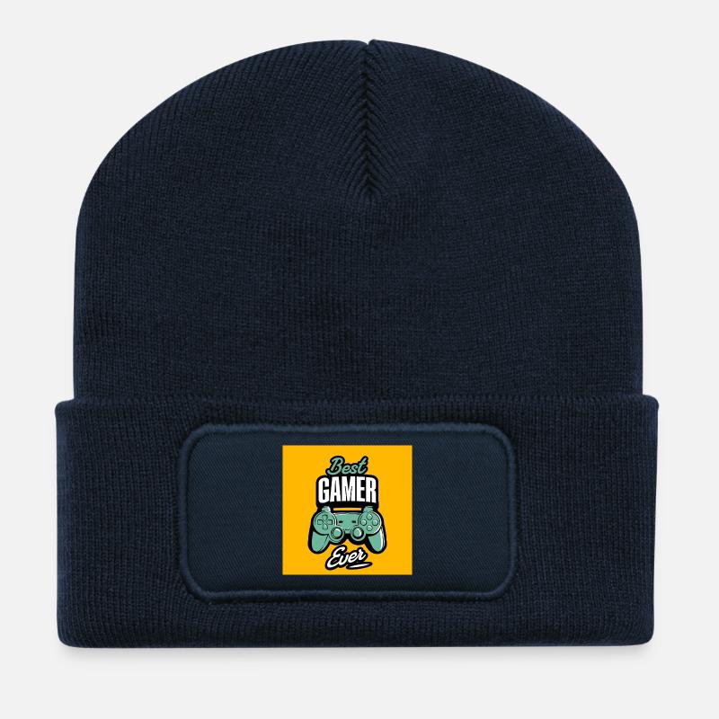 Best Gamer Ever - Recycelte Patch Beanie - French Navy