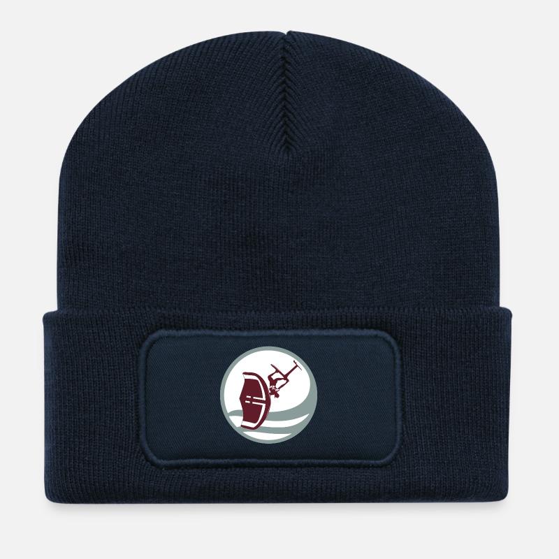 Wingfoil Action Silhouette - Recycelte Patch Beanie - French Navy