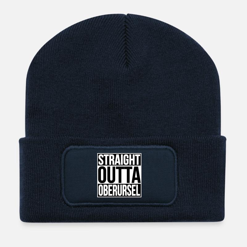 Straight Outta Oberursel - Recycelte Patch Beanie - French Navy