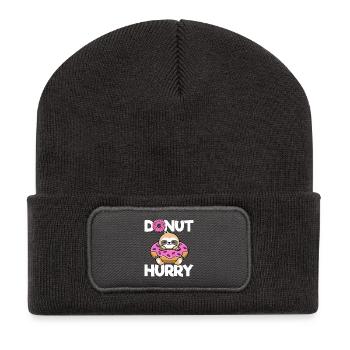 Donut Hurry Sloth Doughnut - Recycled Patch Beanie - dark grey - Front