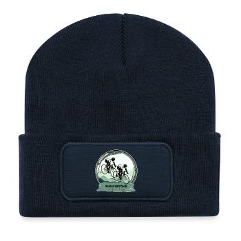 Push Beyond – Bike Edition | Rennrad & Gravel Desi - Recycelte Patch Beanie - French Navy - Vorne
