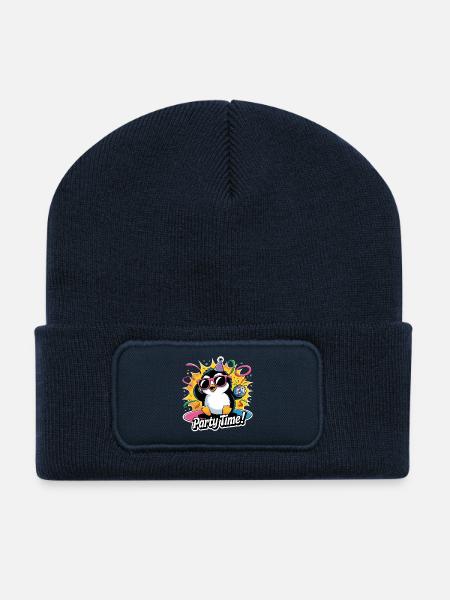 PartyPenguin - Recycled Patch Beanie - french navy