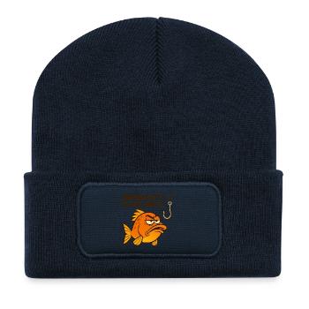 Nautic Design I've had enough, I'm going fishing Fish - Recycled Patch Beanie - french navy - Front