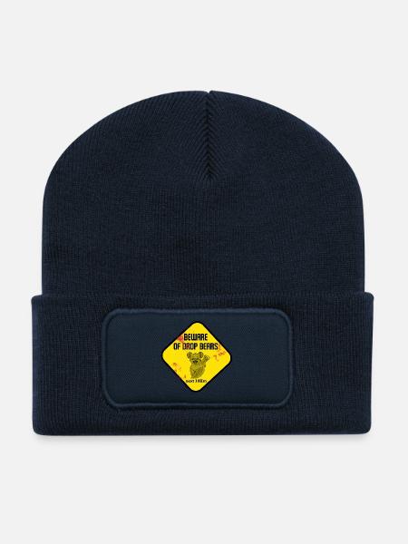 Warning Sign Drop Bears - Recycled Patch Beanie - french navy