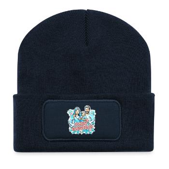Merry Christmas from the Holy Family - Recycled Patch Beanie - french navy - Front