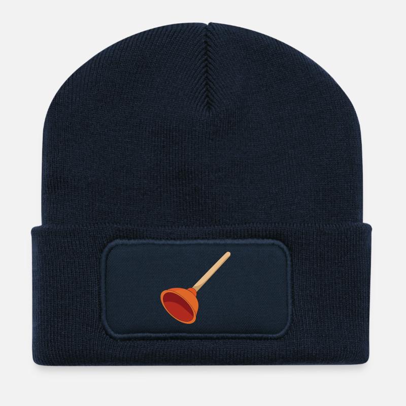 Pömpel – Pümpel – Saugglocke in klassischem Design - Recycelte Patch Beanie - French Navy