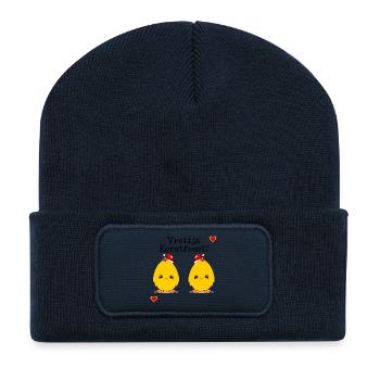 Merry Christmas Chicks - Recycled Patch Beanie - french navy - Front