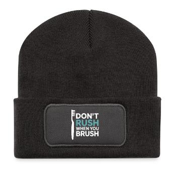 Travaux dentaires de précision Art mécanique - Beanie recyclé à patch - charbon - Devant