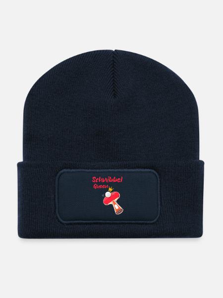 Ping-pong - Beanie recyclé à patch - bleu marine