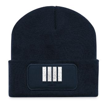 Mount Fuji coordinates – contour lines - Recycled Patch Beanie - french navy - Front