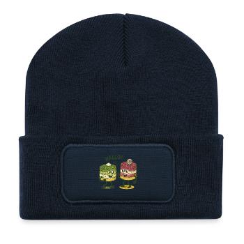 Olivje und Schuba Freunde - Recycelte Patch Beanie - French Navy - Vorne