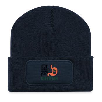 Trust A Dietitian Gut Health Nutrition Expert  - Recycled Patch Beanie - french navy - Front