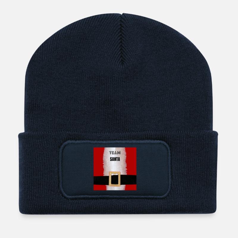 Team Santa Belt Motif - Recycled Patch Beanie - french navy
