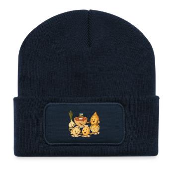 Don des cultures - Beanie recyclé à patch - bleu marine - Devant