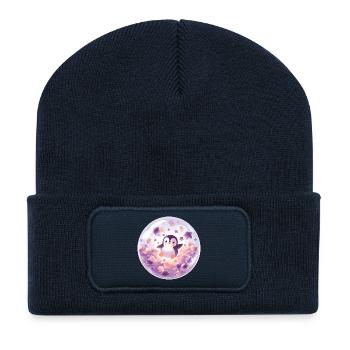 Penguin in bubble ball - Recycled Patch Beanie - french navy - Front