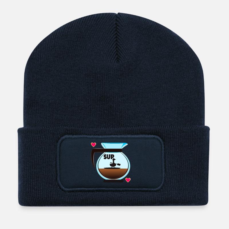 SUP GANS FILTERKAFFEE KAFFEE - Recycelte Patch Beanie - French Navy
