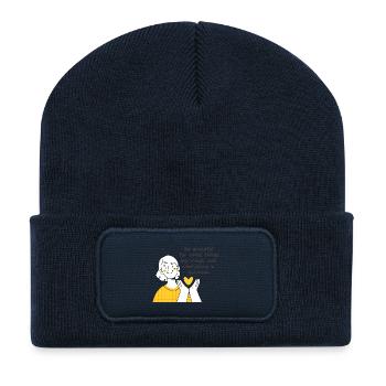 Be Grateful for Small Things, Big Things - Recycled Patch Beanie - french navy - Front