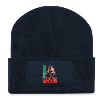 Merry Christmas Santa Cartoon Gifts - Recycled Patch Beanie - french navy - Front