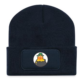 UND Ginger_cs2 Emblem - Recycelte Patch Beanie - French Navy - Vorne