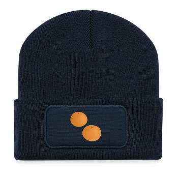 Mandarines - Beanie recyclé à patch - bleu marine - Devant