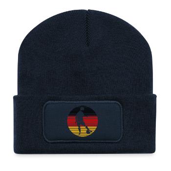 Football Germany - Recycled Patch Beanie - french navy - Front