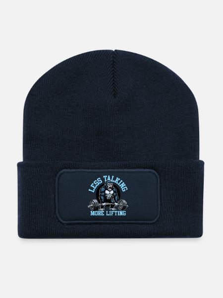 Lustige Gym Sprüche Geschenkidee Kraftsport - Recycelte Patch Beanie - French Navy