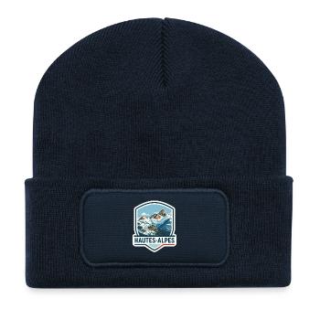Blue Alps Shield - Recycled Patch Beanie - french navy - Front