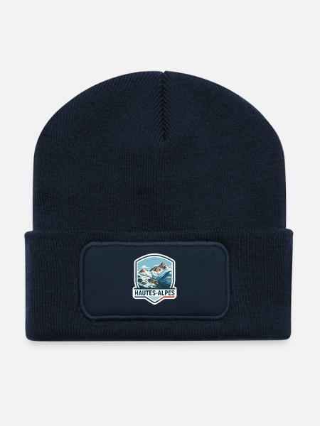 Bouclier Alpes Bleues - Beanie recyclé à patch - bleu marine