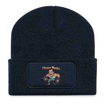 Fitness Maniac Weightlift Graphic - Recycled Patch Beanie - french navy - Front