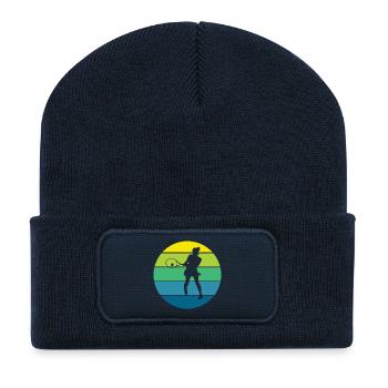 tennis - Beanie recyclé à patch - bleu marine - Devant