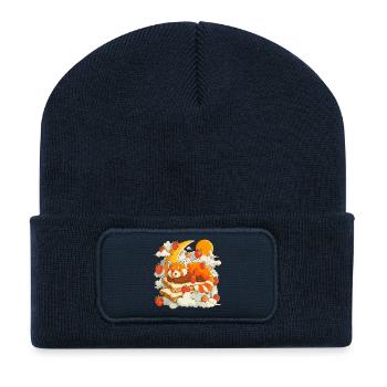 Moon Breakfast Fox - Recycled Patch Beanie - french navy - Front