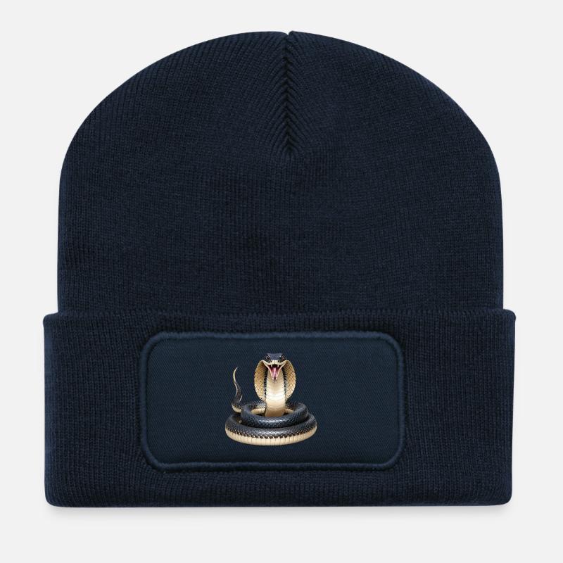 Schlange - Recycelte Patch Beanie - French Navy
