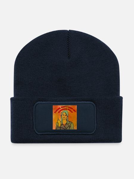 Please don’t take my sunshine away - Beanie recyclé à patch - bleu marine