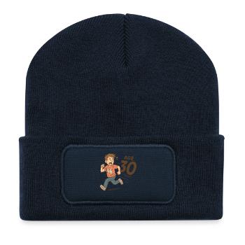 Né en 96 – Pas prêt pour 30 ans - Beanie recyclé à patch - bleu marine - Devant