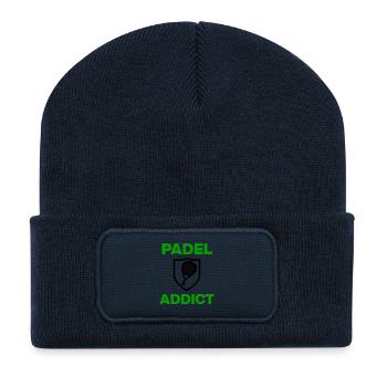 Padel Addict – The court is my home, sport - Recycled Patch Beanie - french navy - Front