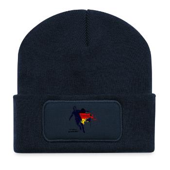 Fussball - Recycelte Patch Beanie - French Navy - Vorne