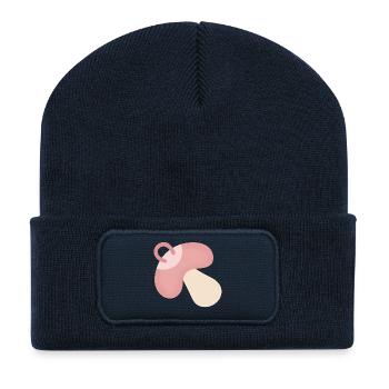 pink pacifier - Recycled Patch Beanie - french navy - Front
