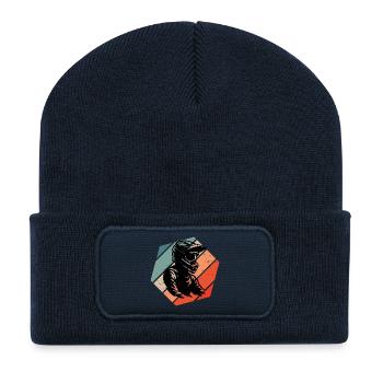 Conception compacte du motocross - Beanie recyclé à patch - bleu marine - Devant