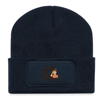 Manchmal liebe ich meine Kinder - Recycelte Patch Beanie - French Navy - Vorne