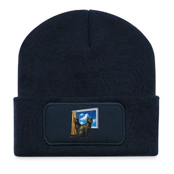 EGYPTIAN CATS - animals - Recycled Patch Beanie - french navy - Front