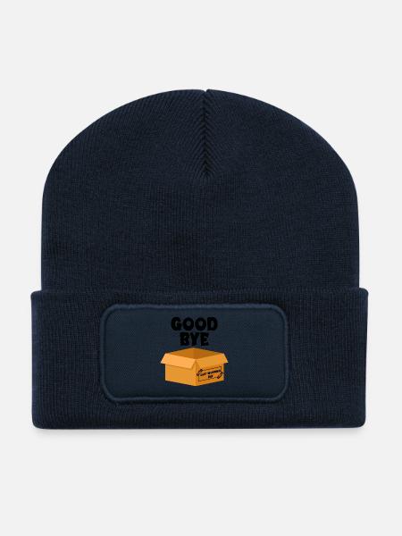 Letzter Arbeitstag – Auf Wiedersehen - Recycelte Patch Beanie - French Navy