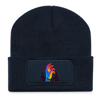 Feel the Heat - Recycelte Patch Beanie - French Navy - Vorne