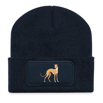 Italian Greyhound - Recycled Patch Beanie - french navy - Front